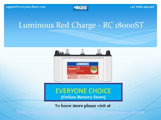 Buy Luminous Red Charge - RC 18000ST (150Ah)
