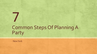 7 common steps of planning a party