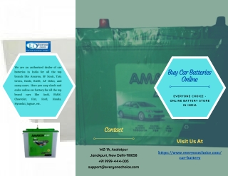 Buy Car Batteries Online In India