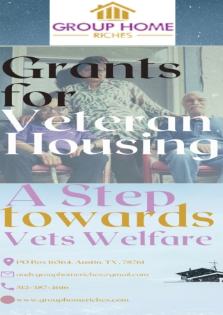 Grants for Veteran Housing - A Step towards Vets Welfare