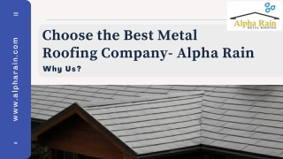 Installation Of Metal Roofs | Alpha Rain