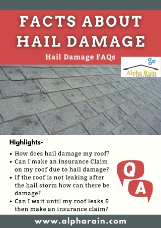 Everything You Need to Know About Hail Damage on Roof