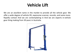 Buy the best Vehicle Lift