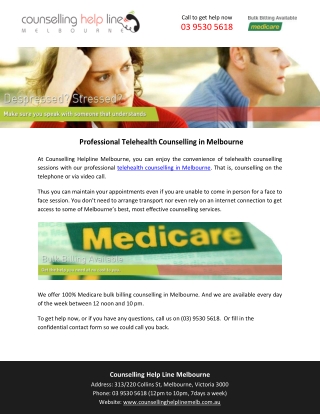 Professional Telehealth Counselling in Melbourne