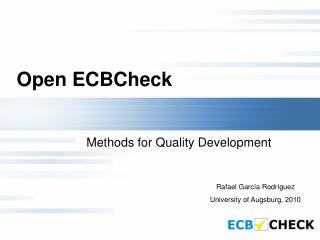 Open ECBCheck