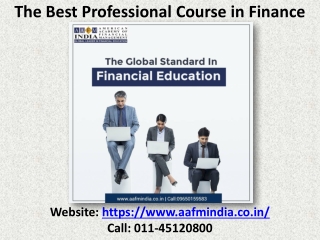 The Best Professional Course in Finance