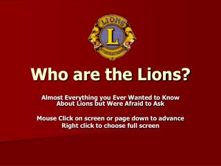 Who are the Lions?