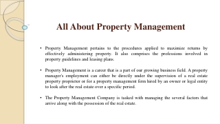 All About Property Management