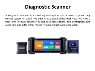 Diagnostic Scanner Tools