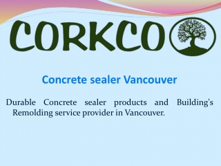 Concrete sealer Vancouver