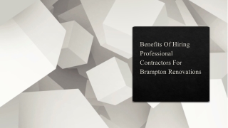 Benefits Of Hiring Professional Contractors For Brampton Renovations