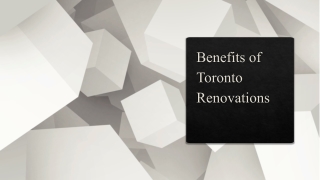 Benefits of Toronto Renovations