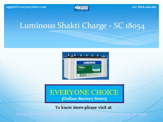 Buy Luminous Shakti Charge-SC 18054 (150Ah) Online