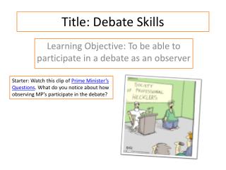 Title: Debate Skills