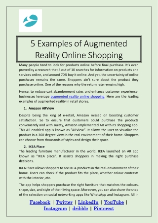 5 Examples of Augmented Reality Online Shopping