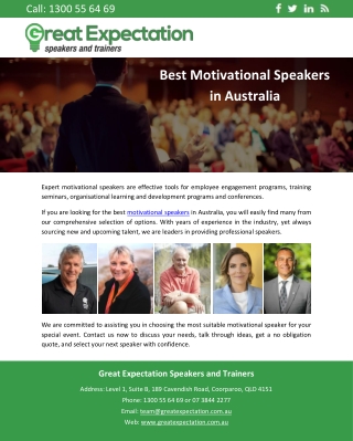 Best Motivational Speakers in Australia