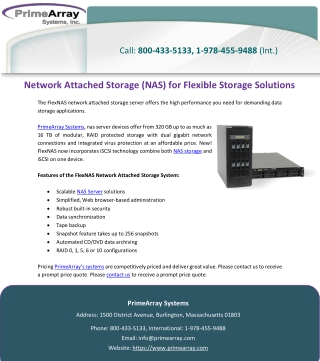 Network Attached Storage (NAS) for Flexible Storage Solutions