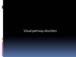 Visual pathway-disorders