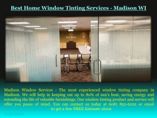 Reasons To Tint Your Residential Windows
