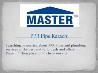 PPR Pipe Karachi
