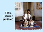Tabla playing position
