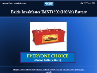 Best Exide InvaMaster IMST1500 (150Ah) Battery