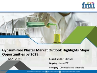 Gypsum-free Plaster Market Outlook Highlights Major Opportunities by 2029