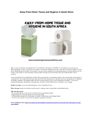 Away-From-Home Tissue and Hygiene in South Africa
