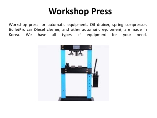 Bulletpro Workshop Press