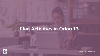 Plan Activities in Odoo 13