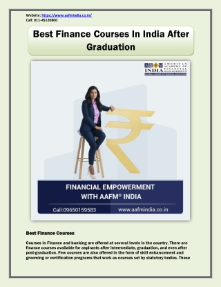 Best Finance Courses In India After Graduation