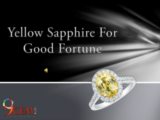 Yellow Sapphire For Good Fortune
