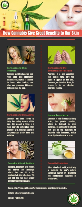 How Cannabis Give Great Benefits to Our Skin | Pot Valet