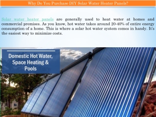 Purchase DIY Solar Water Heater Panels - Northern Lights Solar Solutions