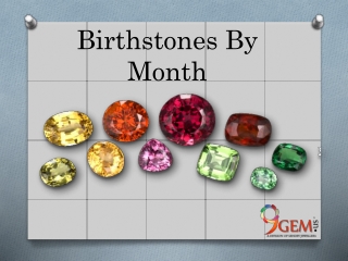 Birthstones By Month