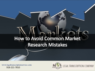 How to Avoid Common Market Research Mistakes