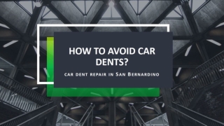 how to avoid car dents