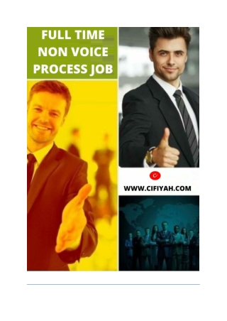 FULL TIME NON VOICE PROCESS JOB FOR FRESHER