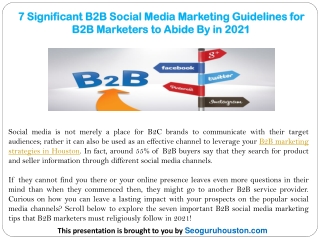 7 Significant B2B Social Media Marketing Guidelines for B2B Marketers to Abide
