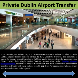 Private Dublin Airport Transfer