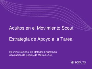 Adultos en el Movimiento Scout Estrategia de Apoyo a la Tarea