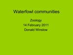 Waterfowl communities