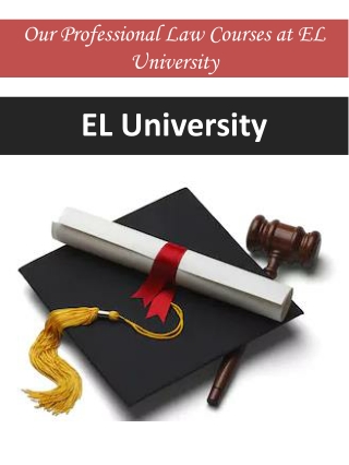 Our Professional Law Courses at EL University