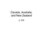 Canada, Australia, and New Zealand