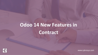 Odoo 14 New Features in Contract