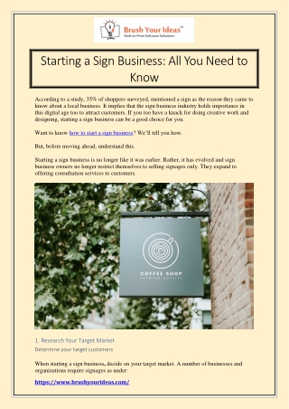 Starting a Sign Business All You Need to Know