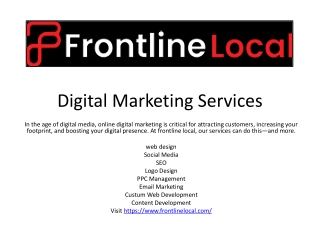 frontlinelocal.com - seo company, Seo services, digital marketing services