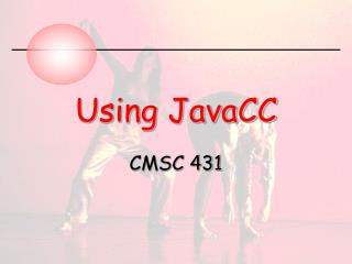 Using JavaCC