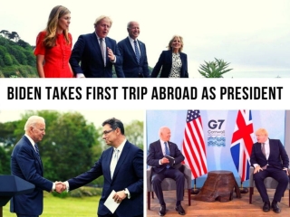 Biden takes first trip abroad as president