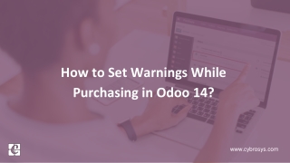How to Set Warnings While Purchasing in Odoo 14